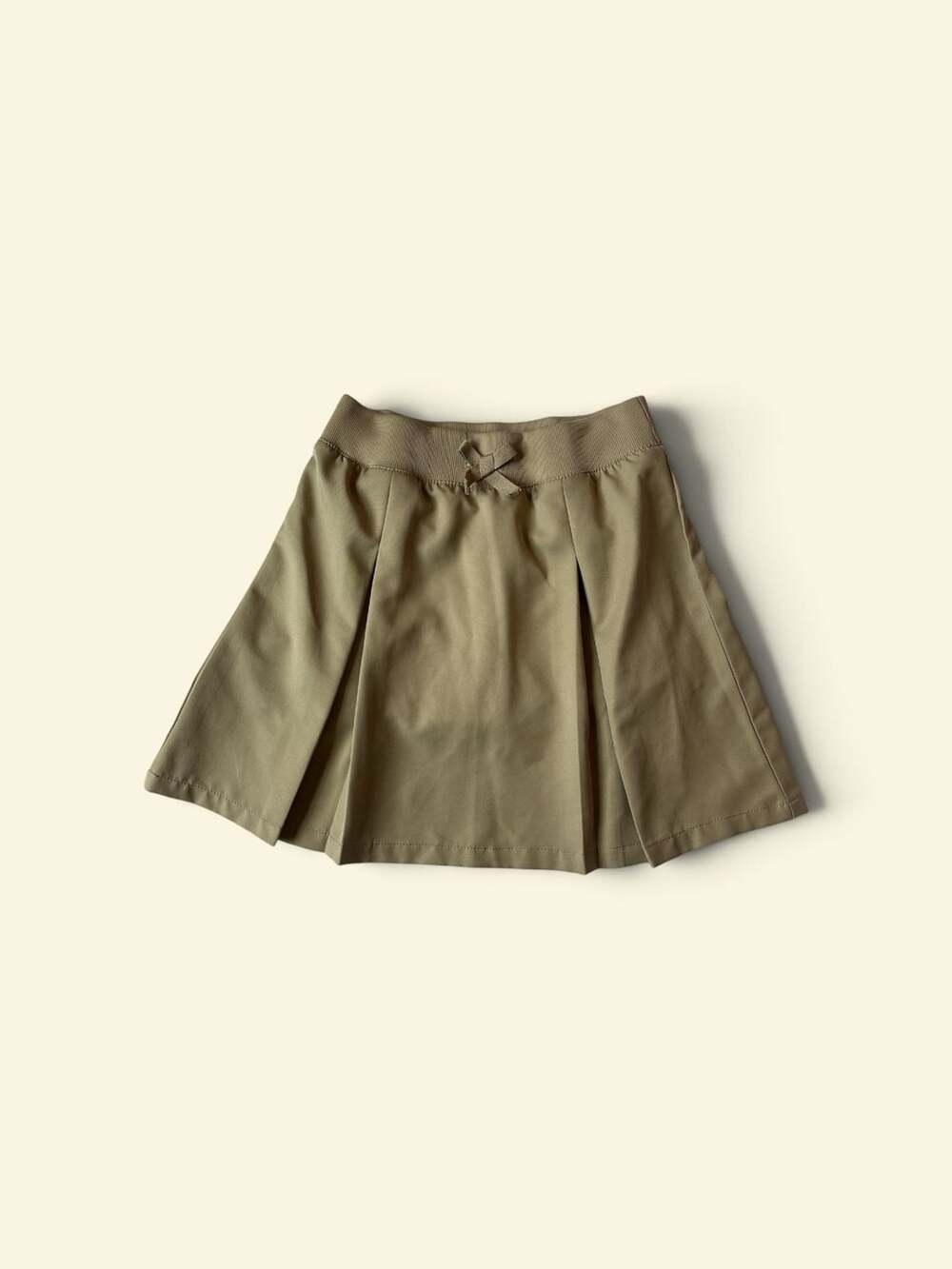 French Toast Kick Pleat Performance Skort Size 10 Khaki